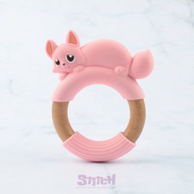 Детское кольцо-прорезыватель "Лисичка" Розовая фото 1