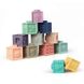 Дитячі тактильні розвиваючі кубики Borjay "Soft building blocks" 12шт Різні кольори з цифрами та пищалкою 5х6см (SY00002) фото 3 з 3