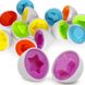 Розвиваюча іграшка монтессорі сортер набір яєць Фігури 12шт Різнокольорові (JoRay-604) фото 4 з 14