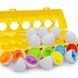 Розвиваюча іграшка монтессорі сортер набір яєць Фігури 12шт Різнокольорові (JoRay-604) фото 7 з 14