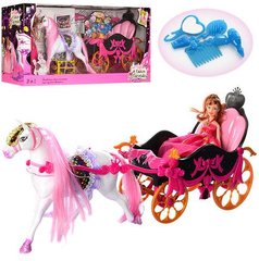 Карета с лошадью для кукол Барби 689Y кукла в комплекте фото 1