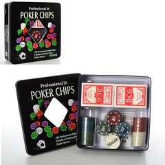 Настольная игра Покер 3896A в металлической коробке фото 1