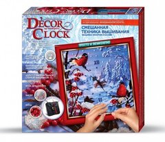 Набор для творчества Decor Clock "Снегири" 4298-01-03DT с часами фото 1