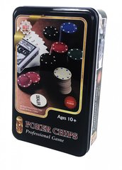 Настольная игра Покер J02070 в металлической коробке фото 1