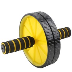 Тренажер MS 0871-1 колесо для мышц пресса, 29 см. (Жёлтый) фото 1