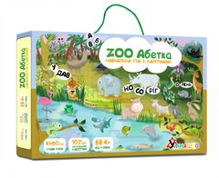 Детская обучающая игра с многоразовыми наклейками "ZOO Абетка" (КП-005) KP-005 на укр. языке фото 1