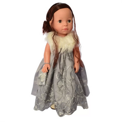 Кукла для девочек в платье M 5413-16-2 интерактивная (Silver) фото 1