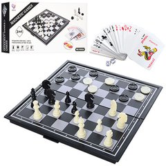 Магнитные шахматы и шашки 9888A карты в комплекте фото 1