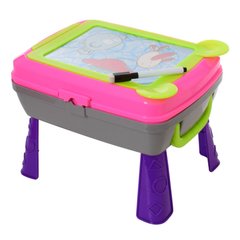 Детский столик-мольберт для рисования YM771-2 с аксессуарами (Розовый) фото 1
