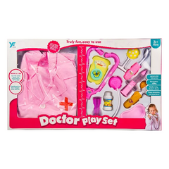 Детский игровой набор Доктор с халатом 9901-18, 2 вида (Розовый) фото 1