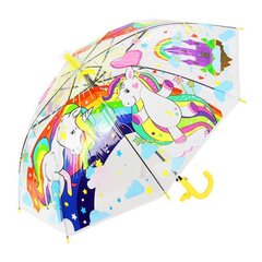 Зонтик детский MK 3612-1 трость (Единорог) фото 1