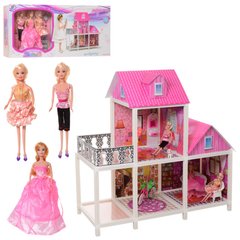 Домик для кукол типа Барби с мебелью 66883 куклы в комплекте фото 1