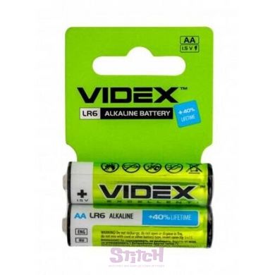 Батарейка щелочная Videx LR6 AA 2шт фотографія 1