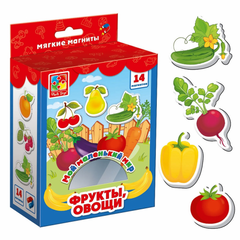 Игра для малышей "Овощи, фрукты" VT3106-03 на магнитах фото 1