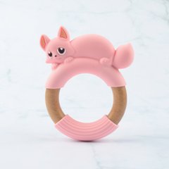 Детское кольцо-прорезыватель "Лисичка" Розовая фото 1