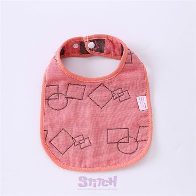 Слинявчик для малюка Borjay Shapes Рожевий на кнопці Бавовна 30*21см (SY11119SHA) фотографія 1