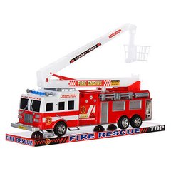 Детская пожарная машина со стрелой SH-8855 инерционная фото 1