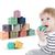 Дитячі тактильні розвиваючі кубики Borjay "Soft building blocks" 12шт Різні кольори з цифрами та пищалкою 5х6см (SY00002) фотографія 1