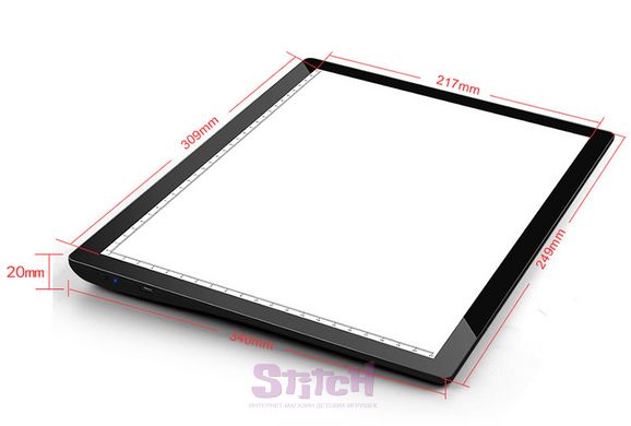 Світловий планшет «‎Elice» A4 з LED-світлом для малювання та копіювання на акумуляторі (2500mAh) JSK-D26 фотографія 4