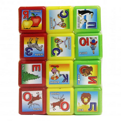 Детские развивающие Кубики с азбукой 06032, 12 шт фото 1