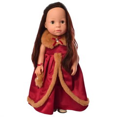 Интерактивная кукла в платье M 5414-15-2 с изучением стран и цифр (Red) фото 1