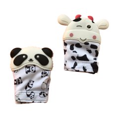 Перчатка прорізувач для дитини 2шт "Panda & Cow" White P2SCPA2S3787 фотографія 1