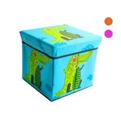 Коробка-пуфик для игрушек Крокодил MR 0364-1, 31-31-31 см (Blue) фото 1