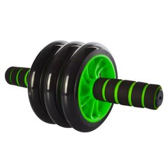 Тренажер колесо для мышц пресса MS 0873 диаметр 14 см (Зеленый) фото 1