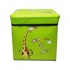 Кошик-скриня для іграшок CLR606 з кришкою, 35 * 35 * 50 см (Зелений) фотографія 1
