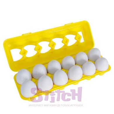 Развивающая игрушка монтессори сортер набор яиц Фигуры 12шт Разные цвета (JoRay-604) фото 8