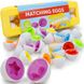 Развивающая игрушка монтессори сортер набор яиц Фигуры 12шт Разные цвета (JoRay-604) фото 3 из 14