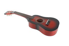 Игрушечная гитара с медиатором M 1369 деревянная (Красный) фото 1