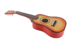 Игрушечная гитара с медиатором M 1369 деревянная (Оранжевый) фото 1