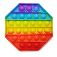 Игрушка-антистресс "POP-IT" PPT-O(Multicolor) Восьмиугольник Радужный фото 1