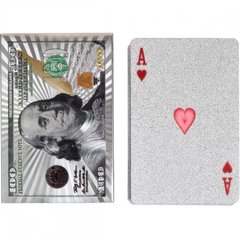 Игральные карты "Доллар" 14-99 серебристые 54 шт фото 1