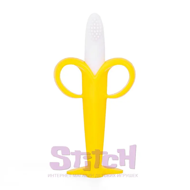 Силиконовый банан - щетка прорезыватель фото с блога